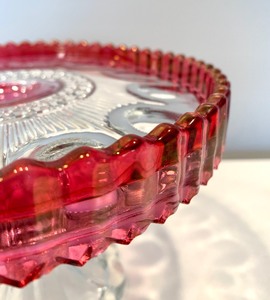 lot 37 image: Decorative PlattersCranberry Glass