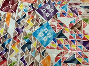 lot 34 image: Large Abstract Art by Susan Michod (1979)