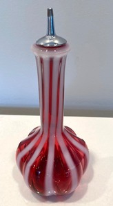lot 105 image: Opalescent Barber Bottle, Sugar Shaker and Box