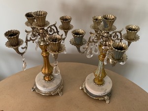 lot 154 image: Pair of Decorative Candle Holders