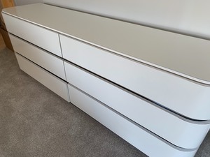 lot 151 image: Contemporary Style White Dresser-