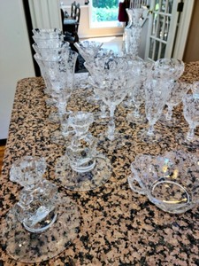 lot 17 image: Large Lot of Fostoria Glassware