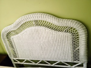 lot 47 image: Wicker Queen Headboard
