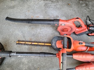 lot 104 image: Lot of Black And Decker Battery Powered Yard Tools