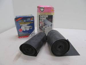 lot 82 image: Dryer vent kits, garbage bags