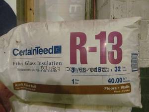 lot 120 image: fiber glass insulation r-13
