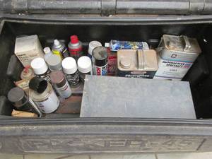 lot 200 image: parker tool box, auto motive solvents