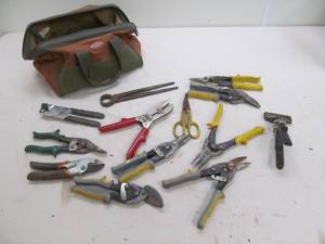 lot 94 image: metal shears, snips, crimpers
