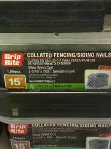 lot 10 image: Grip Rite Fencing  Siding Nails 2 316 x .092 (4 boxes 4800pc)