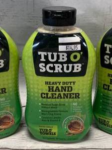 lot 19 image: Lot of 3 Tub O Scrub Waterless Hand Cleaner Better than GoJo ($45 retail for 3)