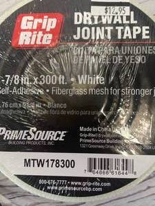 lot 2 image: Lot of 12 Drywall Joint Tape 1 78 x 300 ($155 retail)