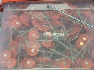 lot 37 image: Grip Rite 3 Cap Ring Shank Roofing Nails