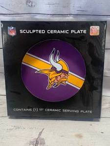 lot 13 image: Minnesota Vikings Ceramic Serving Plate New