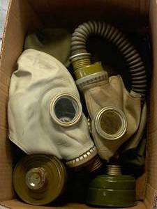 lot 20 image: Vintage Gas Masks