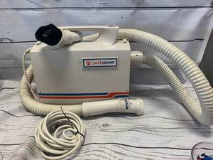 lot 28 image: Vintage Hoover Portapower Canister Vacuum