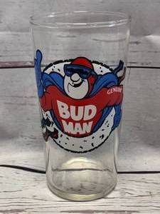 lot 30 image: 1991 Bud Man Limited Edition 12oz Beer Glass
