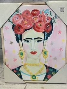 lot 39 image: Frida 17 x 21 Painting