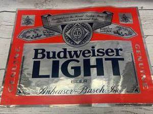 lot 62 image: 1982 Budweiser Light (pre bud light) Sticker 13 x 17