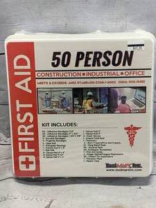 lot 90 image: 50 Person First Aid Kit $69 Retail