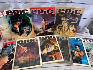 lot 96 image: Lot of 10 Epic Fantasy Marvel Magazines from 1980s