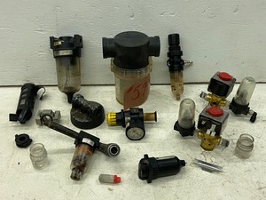 Assorted Air Compressor Lubricators  Separators  Filters  Etc