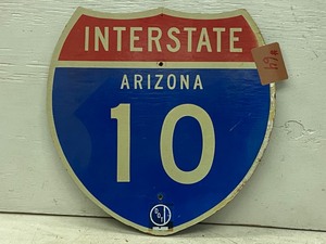 Vintage Arizona Interstate Wooden Road Sign