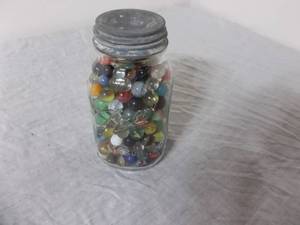 lot 14 image: Jar Of Marbles