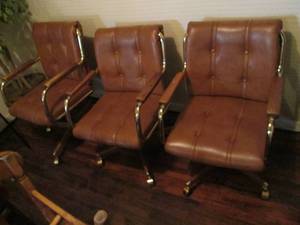 lot 183 image: (3) Vintage Office Chairs RM#6...