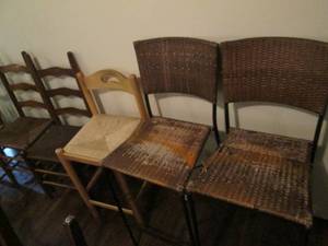 lot 187 image: (5) Vintage Wood Chairs RM#6...