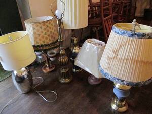 lot 191 image: Large Lot of Table Lamps See Photo...