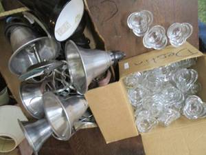 lot 193 image: Box of Glass Tealight Holders & Box...