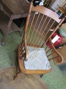 lot 196 image: Vintage Rocking Chair, Needs Replac...