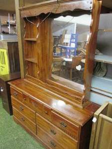 lot 203 image: Antique Lighted Dresser Untested ...