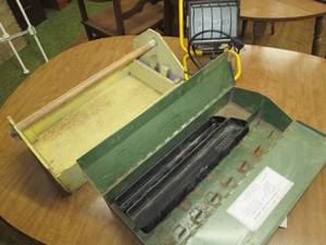 lot 252 image: (2) Vintage Tool Boxes & Work Light...