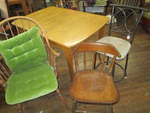 lot 298 image: Vintage Table 45 X 32 X 30 & (...