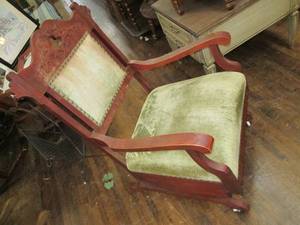 lot 305 image: Antique Rocker on Wheels See Photo...