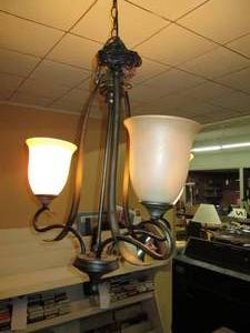 lot 334 image: Ceiling Mounted Chandelier Item Wi...