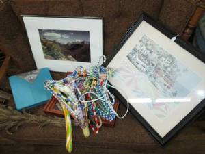 lot 343 image: (2) Wall Hangings, Hangers, Scale, ...