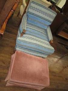 lot 345 image: Side Chair With Footstool See Phot...