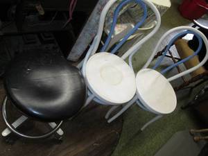 lot 349 image: (3) Chairs, Includes One Stool See...