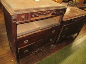 lot 368 image: (2) Vintage Dressers One Missing D...