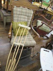 lot 369 image: Vintage Rocking Chair With Pillow, ...