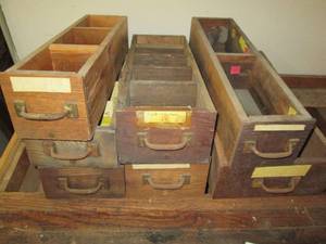 lot 388 image: Wood Drawers, Various Sizes Will...