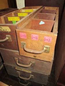 lot 397 image: (5) Wood Drawers, Various Sizes ...