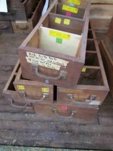 lot 400 image: (5) Wood Drawers, Various Sizes ...