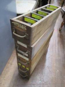lot 405 image: (5) Wood Drawers, Various Sizes ...