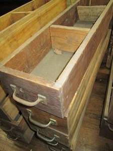 lot 409 image: (5) Wood Drawers, Various Sizes ...