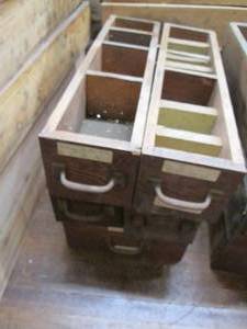 lot 410 image: (5) Wood Drawers, Various Sizes ...