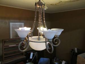 lot 427 image: Ceiling Mounted Chandelier Item Wi...