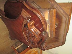 lot 445 image: (2) Wood Tables Only One Has Legs,...